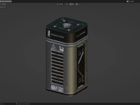 Sci-Fi Crate1 3D Model