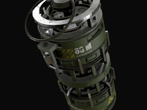 Grenade Concept2 3D Model