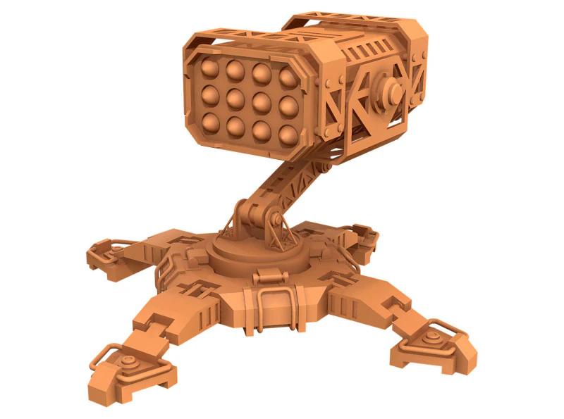 Missile Launcher 1 - Clay 3D Model .c4d .max .obj .3ds .fbx .stl .blend 