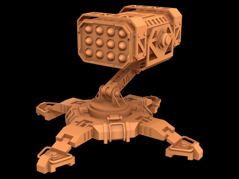 导弹发射器 1 - 粘土 3D 模型