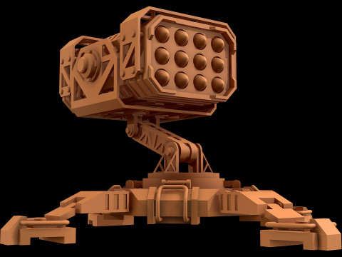 导弹发射器 1 - 粘土 3D 模型