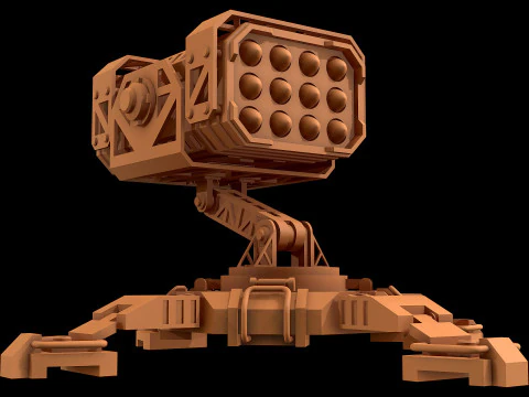 Missile Launcher 1 - Clay 3D Model