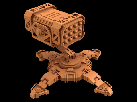 导弹发射器 1 - 粘土 3D 模型