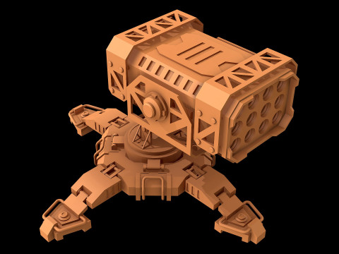 导弹发射器 1 - 粘土 3D 模型