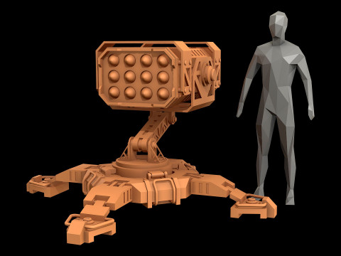 导弹发射器 1 - 粘土 3D 模型