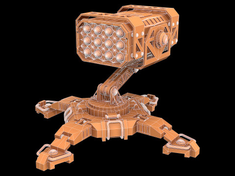 导弹发射器 1 - 粘土 3D 模型