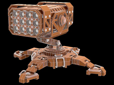 Missile Launcher 1 - Clay 3D Model