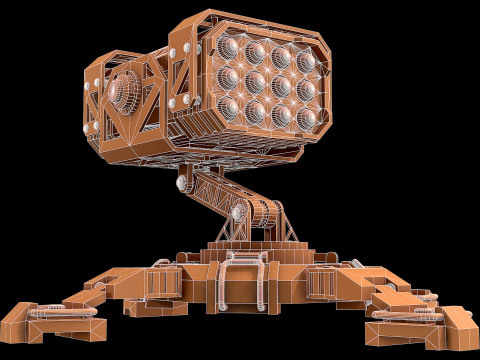 导弹发射器 1 - 粘土 3D 模型