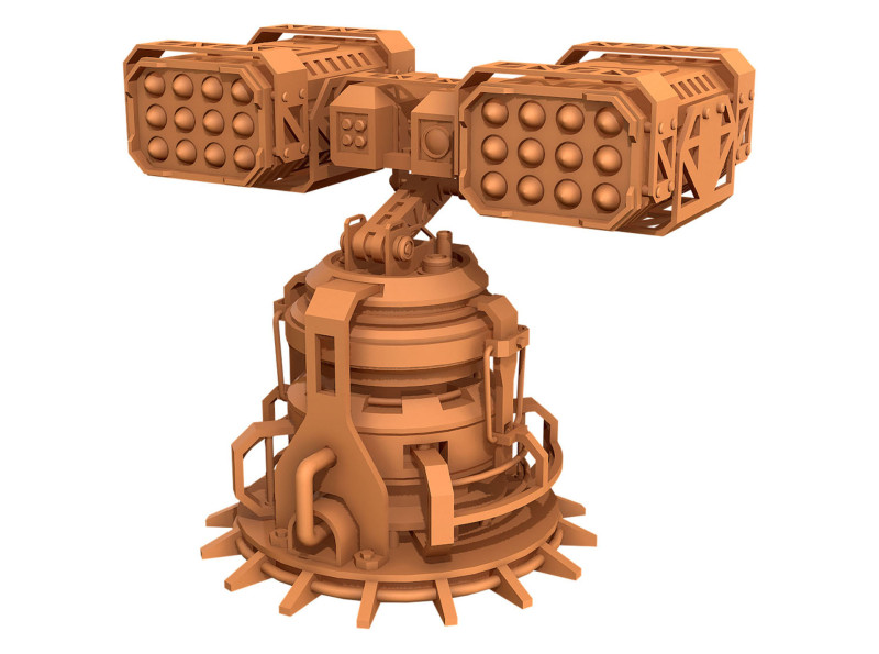 Missile Launcher 2 - Clay 3D Model .c4d .max .obj .3ds .fbx .stl .blend 