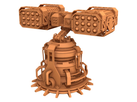 Peluncur Rudal 2 - Tanah Liat Model 3D