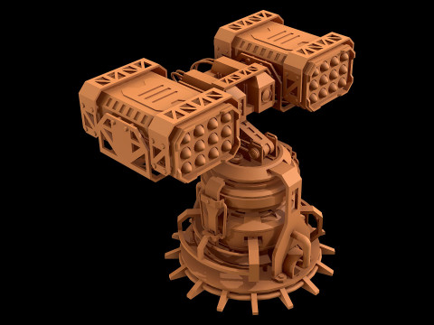 Missile Launcher 2 - Clay 3D Model