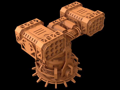 Missile Launcher 2 - Clay 3D Model