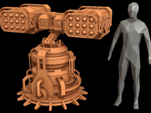 Missile Launcher 2 - Clay 3D Model