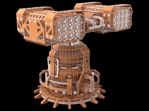 Missile Launcher 2 - Clay 3D Model