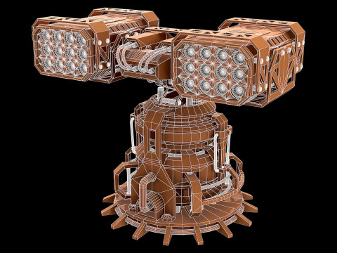 Missile Launcher 2 - Clay 3D Model