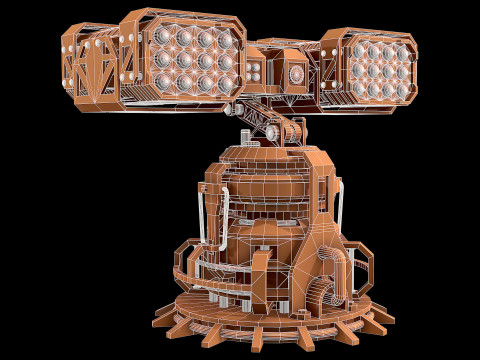 Missile Launcher 2 - Clay 3D Model