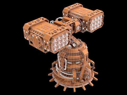 Missile Launcher 2 - Clay 3D Model