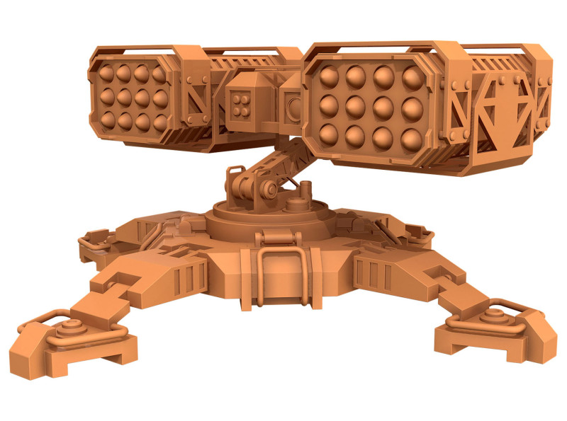 导弹发射器 3 - 粘土 3D 模型 .c4d .max .obj .3ds .fbx .stl .blend 