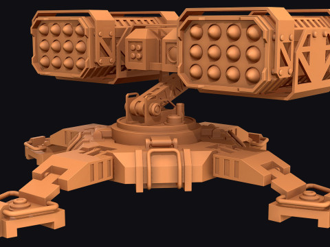 导弹发射器 3 - 粘土 3D 模型