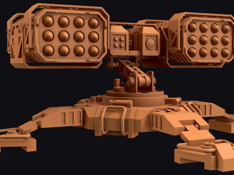 导弹发射器 3 - 粘土 3D 模型