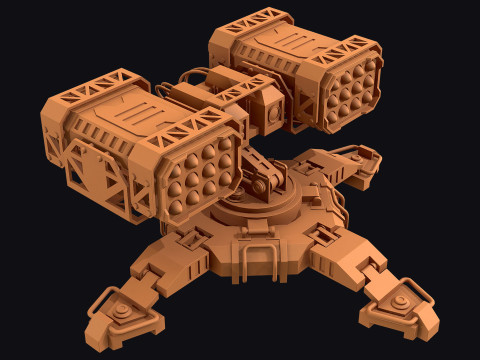 导弹发射器 3 - 粘土 3D 模型