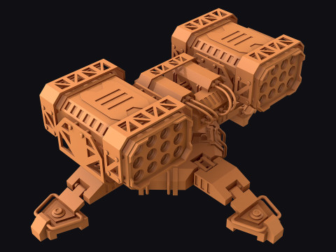 导弹发射器 3 - 粘土 3D 模型