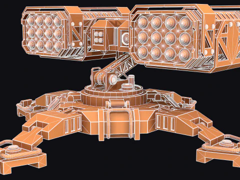 Missile Launcher 3 - Clay 3D Model