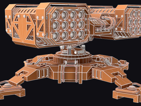导弹发射器 3 - 粘土 3D 模型