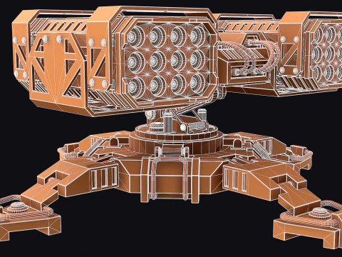 Missile Launcher 3 - Clay 3D Model