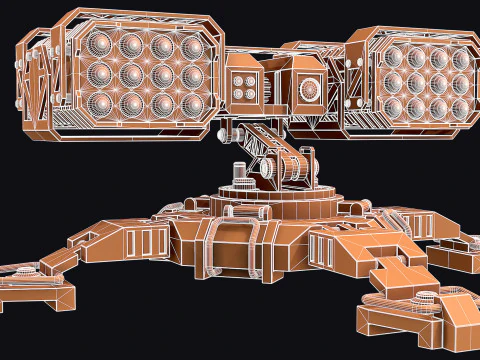 Missile Launcher 3 - Clay 3D Model