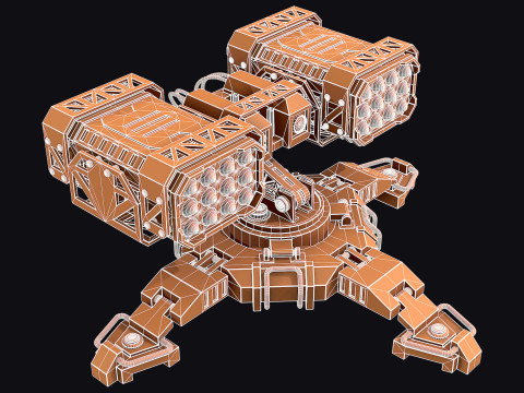 导弹发射器 3 - 粘土 3D 模型