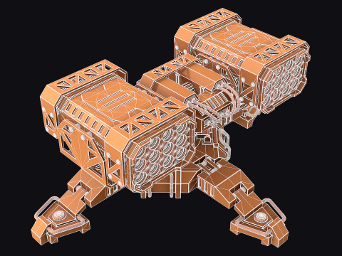 导弹发射器 3 - 粘土 3D 模型