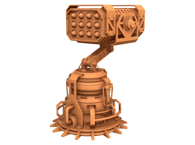 Lançador de mísseis 4 - Argila Modelo 3D .c4d .max .obj .3ds .fbx .stl .blend 