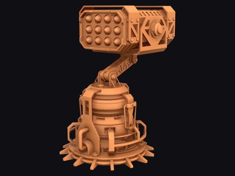 Lançador de mísseis 4 - Argila Modelo 3D