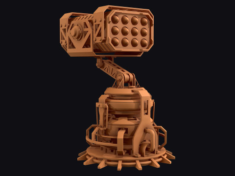 Lançador de mísseis 4 - Argila Modelo 3D