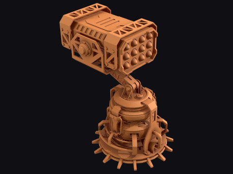 Lançador de mísseis 4 - Argila Modelo 3D