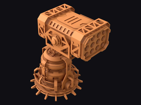 Lançador de mísseis 4 - Argila Modelo 3D