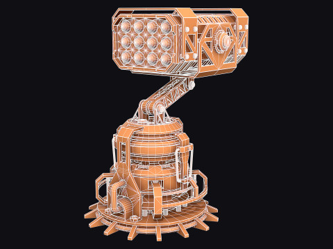 Lançador de mísseis 4 - Argila Modelo 3D