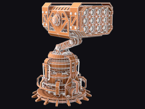 Lançador de mísseis 4 - Argila Modelo 3D