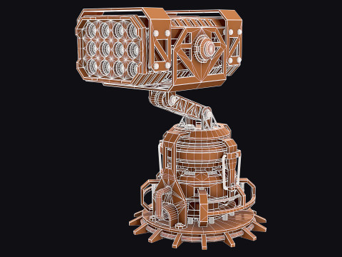 Lançador de mísseis 4 - Argila Modelo 3D