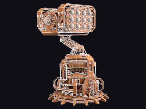 Lançador de mísseis 4 - Argila Modelo 3D