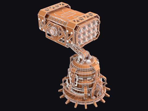 Lançador de mísseis 4 - Argila Modelo 3D