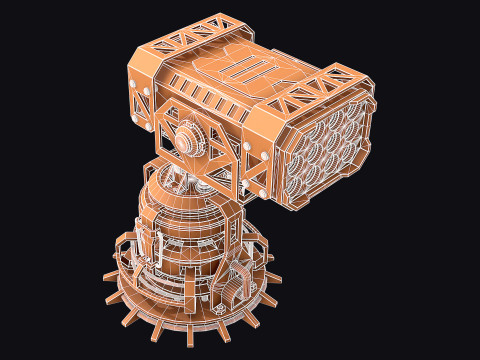 Lançador de mísseis 4 - Argila Modelo 3D