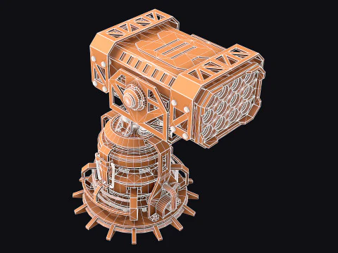 Missile Launcher 4 - Clay 3D Model