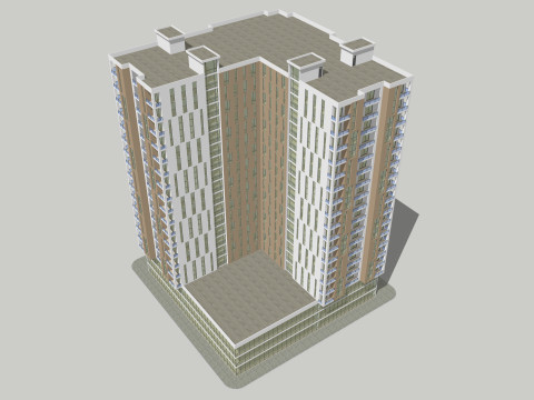 Edificio de Uso Mixto 1 Modelo 3D