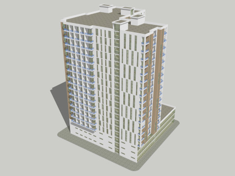 Edificio de Uso Mixto 1 Modelo 3D