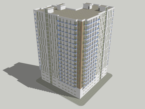 Edificio de Uso Mixto 1 Modelo 3D