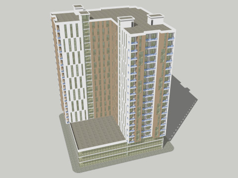 Edificio de Uso Mixto 1 Modelo 3D