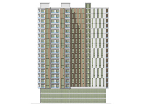 Edificio de Uso Mixto 1 Modelo 3D