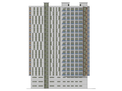 Edificio de Uso Mixto 1 Modelo 3D